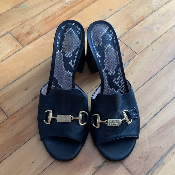 Roberto Cavalli classic horsebit heeled loafers slip ons Sandals - Picture 2 of 5